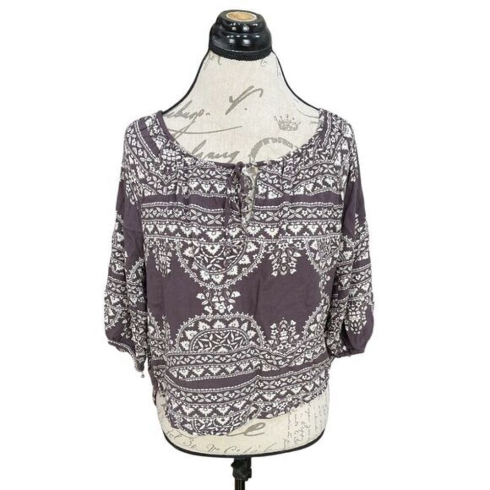 Forever 21 Women's Blouse Sz Small Bohemian Hippie Festival Gypsy Inspired Indie